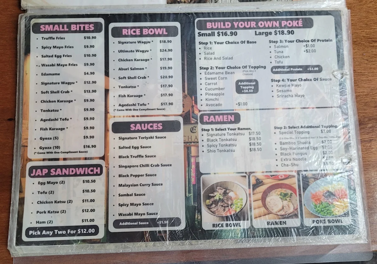 Menu, Food Hall