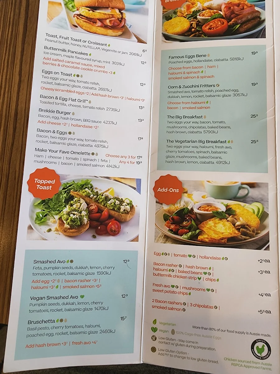 Menu, The Coffee Club Café