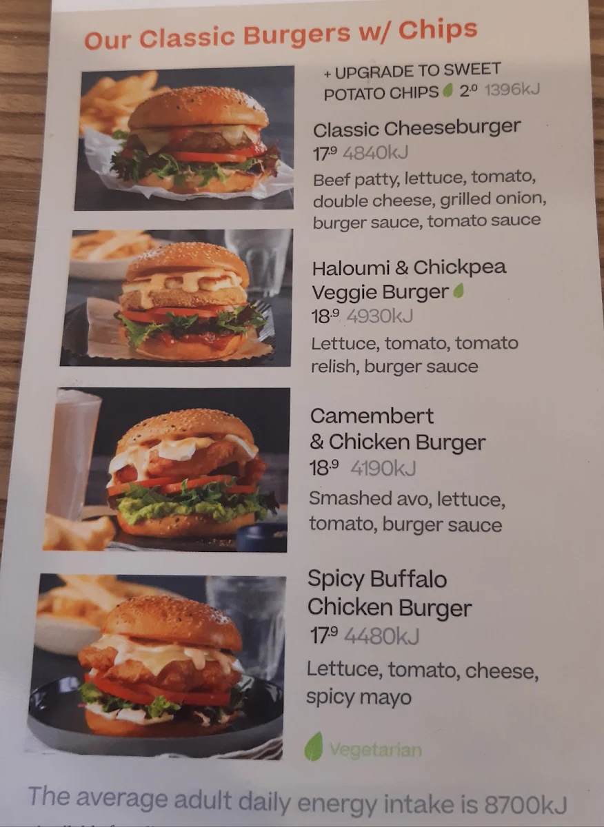 Menu, The Coffee Club Café