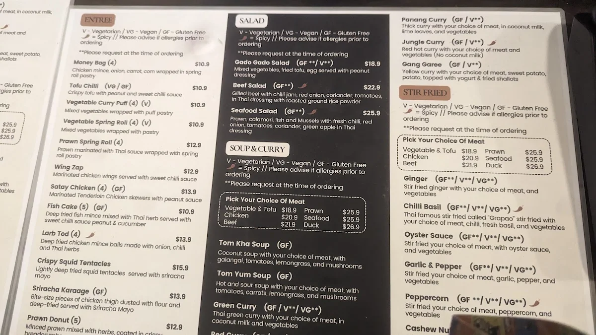 Menu, The Shack Cafe & Pizzeria