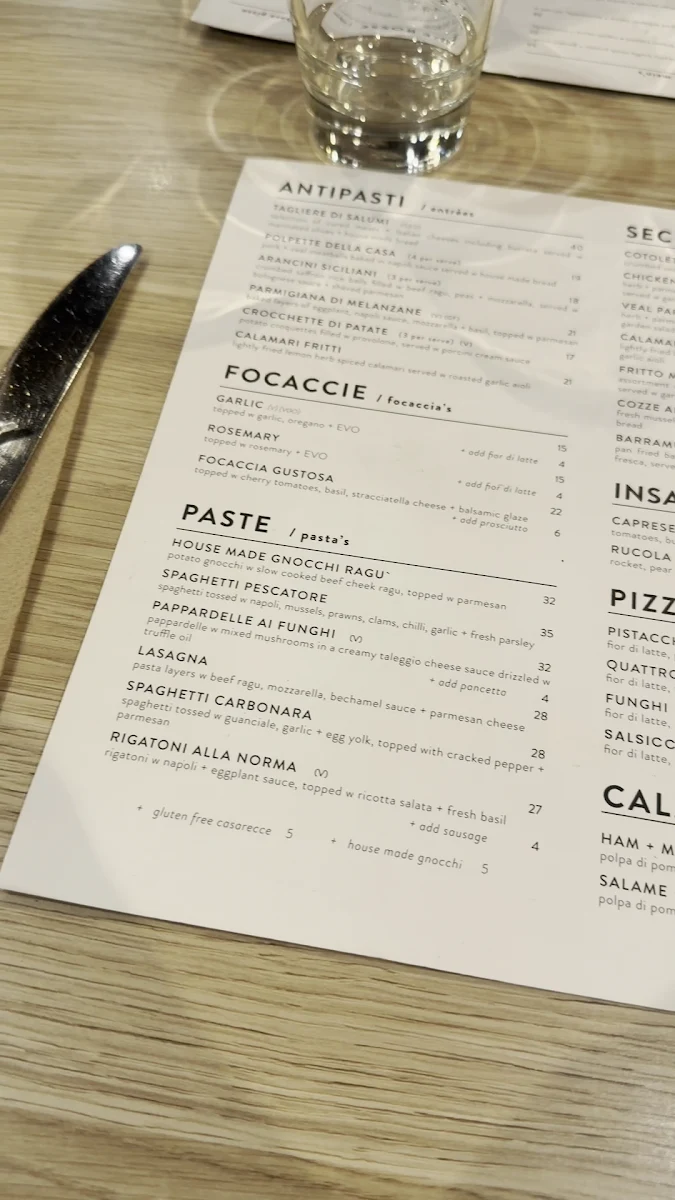 Menu, Pizzicotto Pizzeria e Cucina - Italian Restaurant Strathmore and Essendon