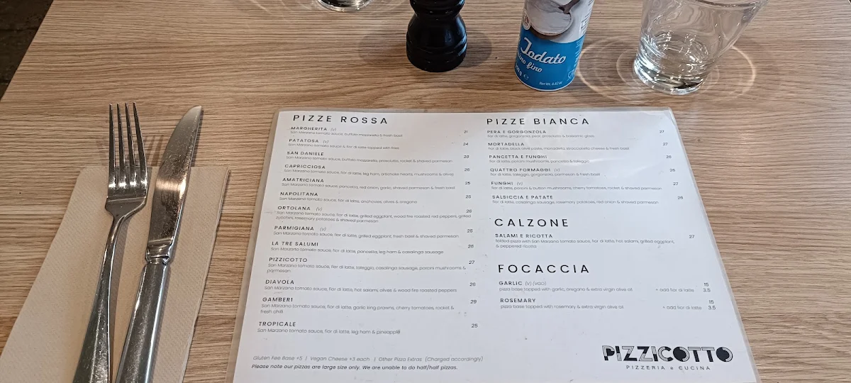 Menu, Pizzicotto Pizzeria e Cucina - Italian Restaurant Strathmore and Essendon