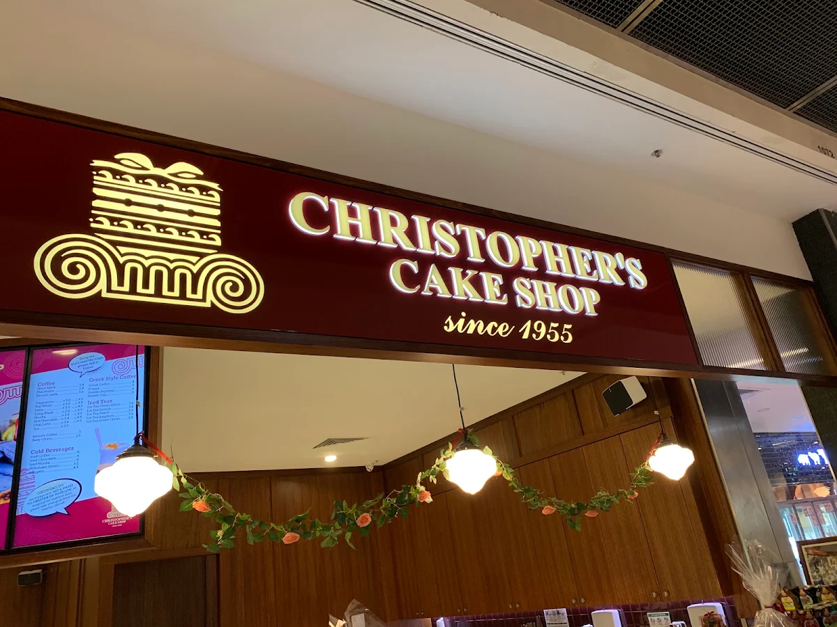 Menu, Christopher’s Cake Shop Ashfield