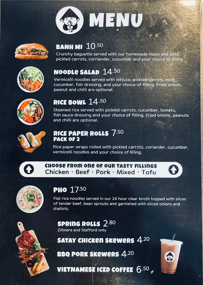 Menu, Banh Mi Factory