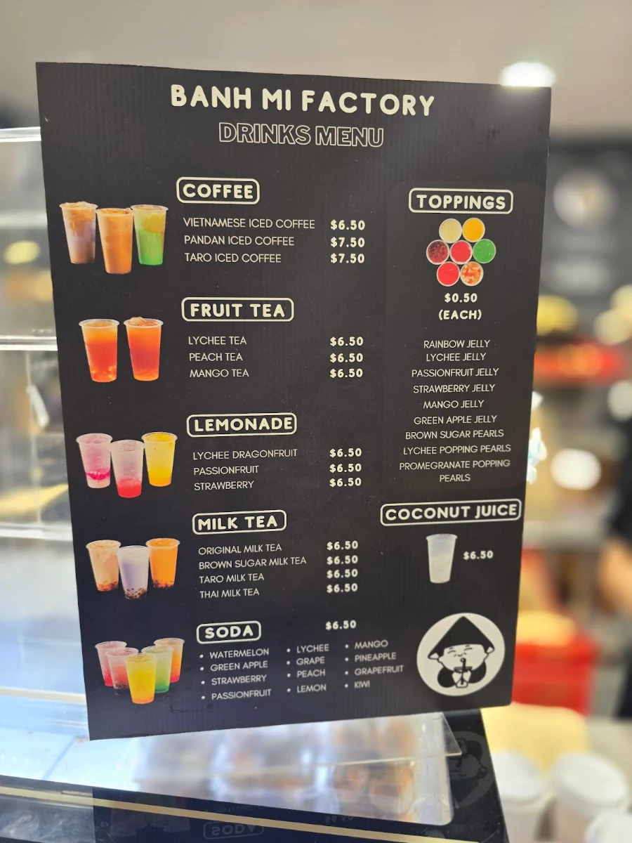 Menu, Banh Mi Factory
