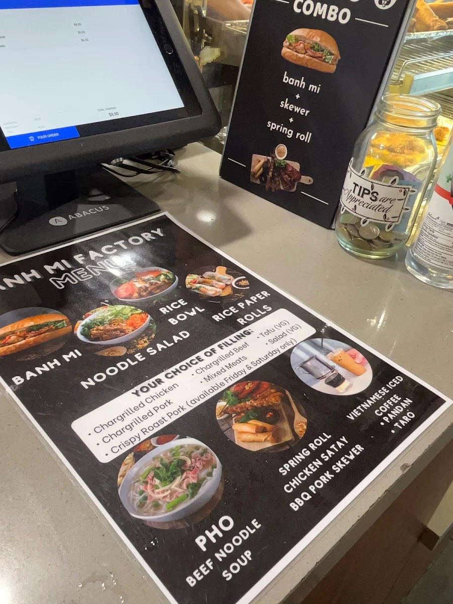 Menu, Banh Mi Factory