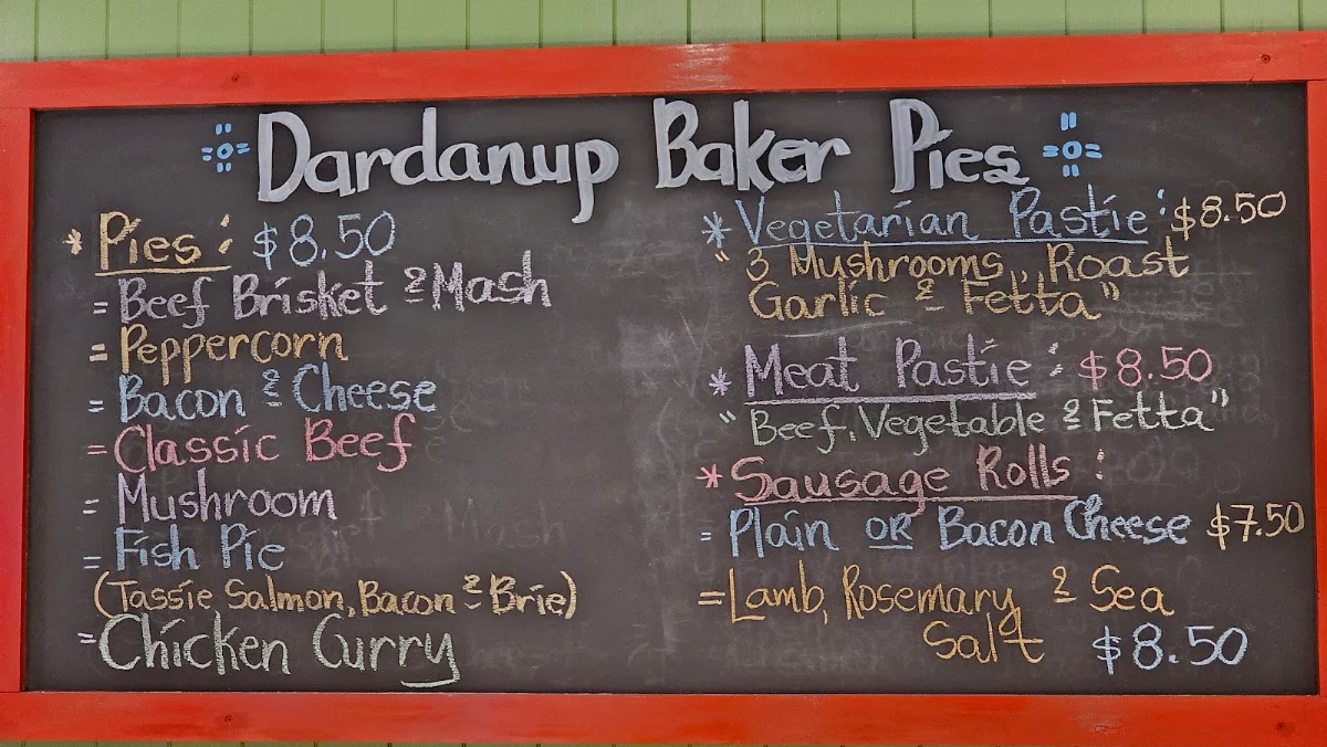 Menu, Dardanup Baker
