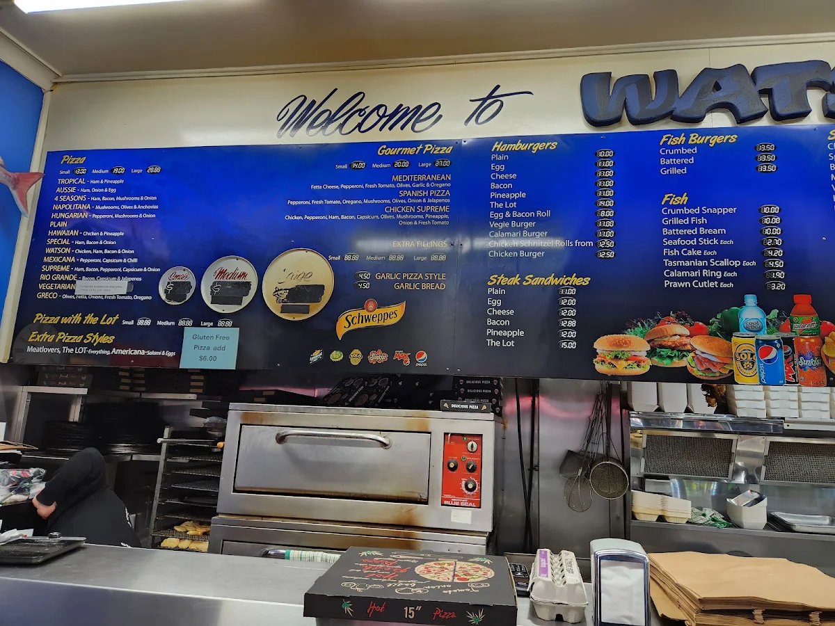 Menu, Watson Takeaway