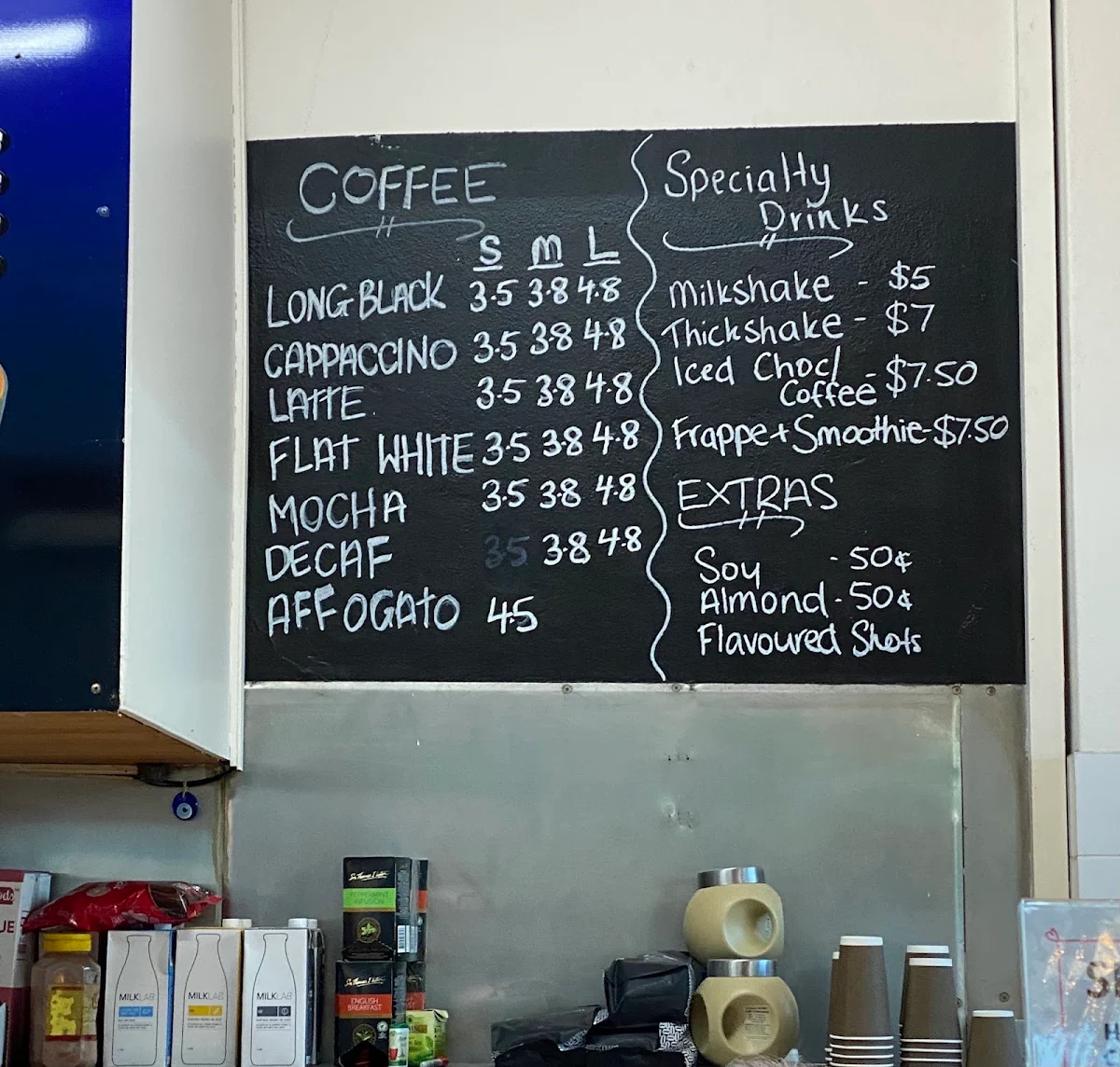 Menu, Watson Takeaway