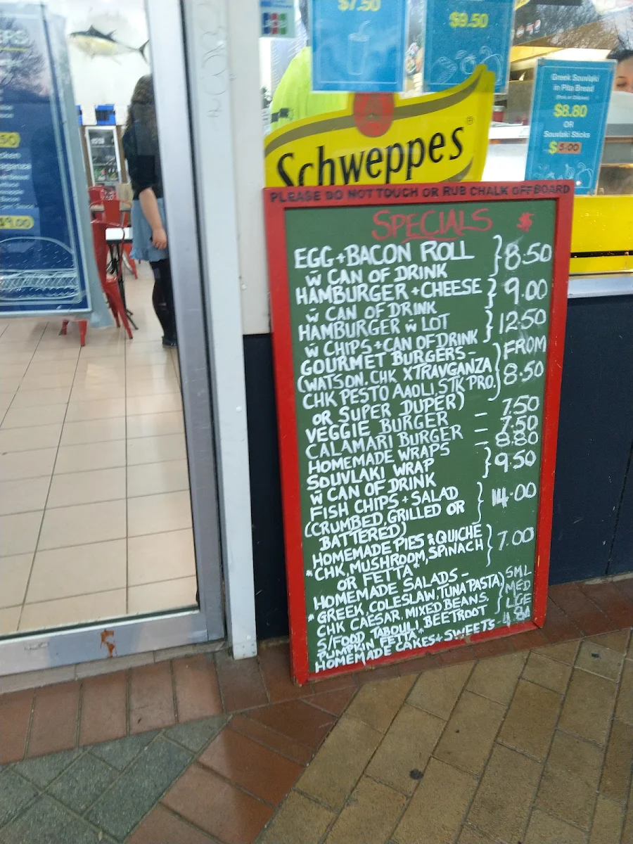 Menu, Watson Takeaway