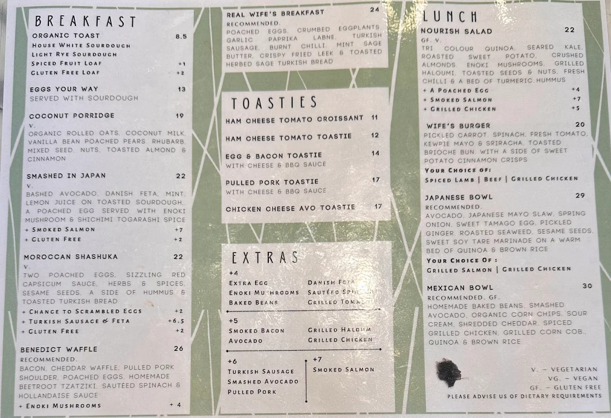 Menu, Second Wife