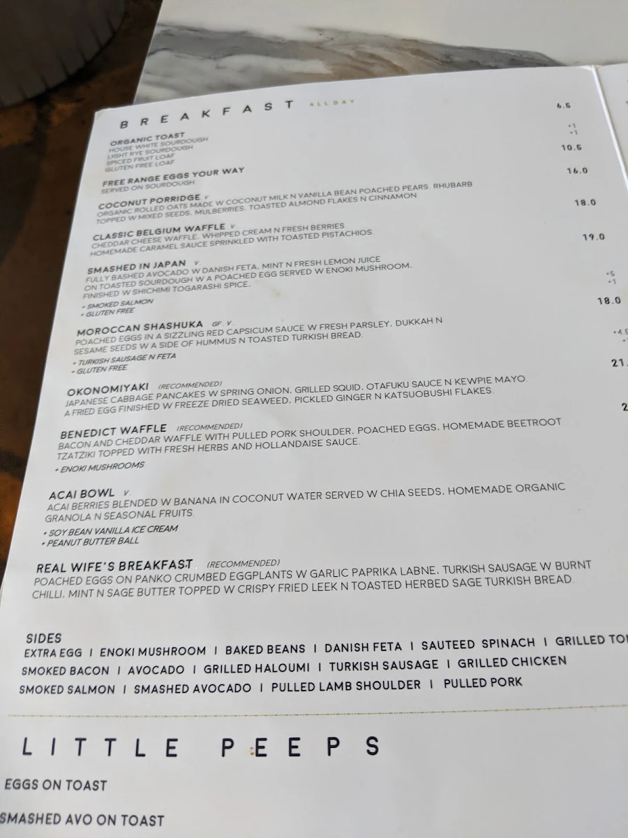 Menu, Second Wife