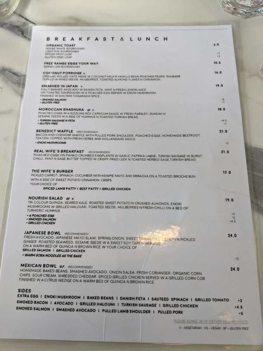 Menu, Second Wife