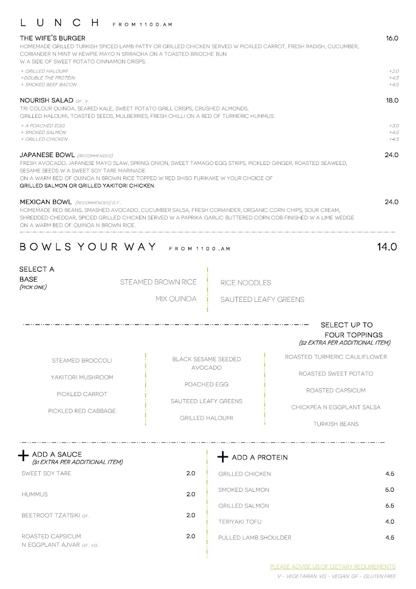 Menu, Second Wife