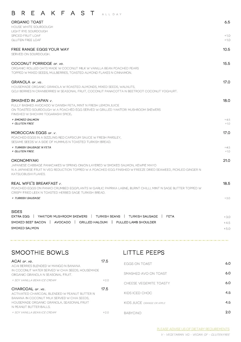 Menu, Second Wife