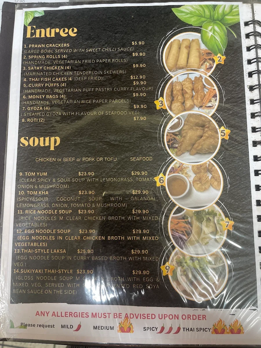 Menu, Thai Tamarind