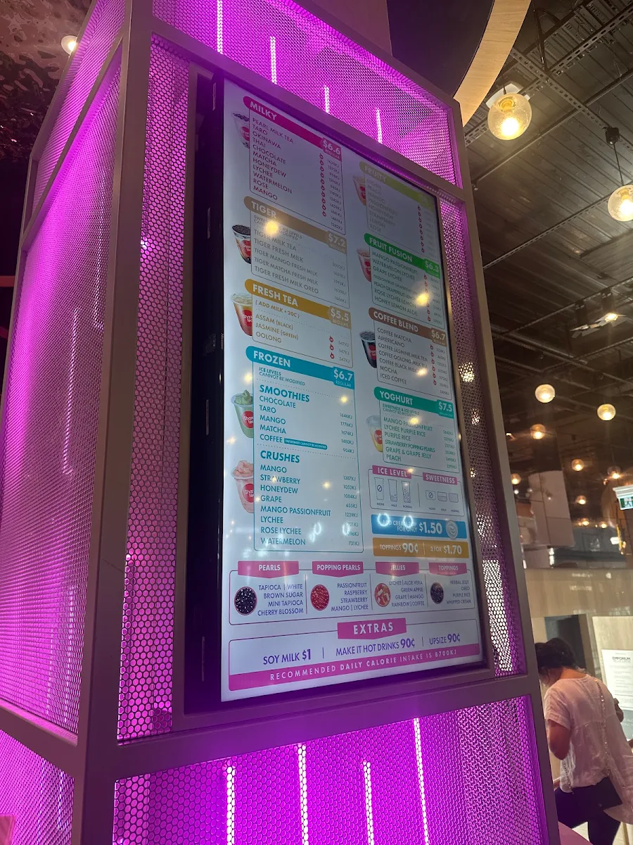 Menu, Sharetea Emporium