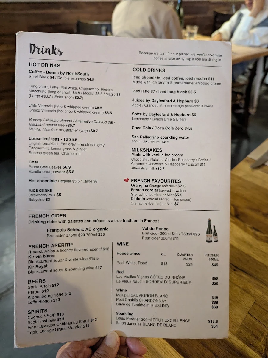 Menu, Roule Galette Carnegie