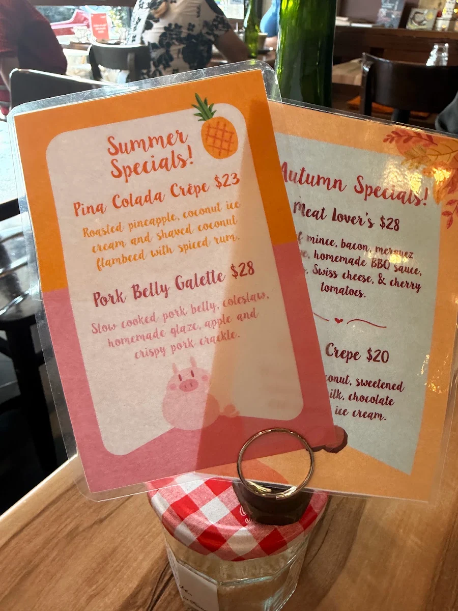Menu, Roule Galette Carnegie