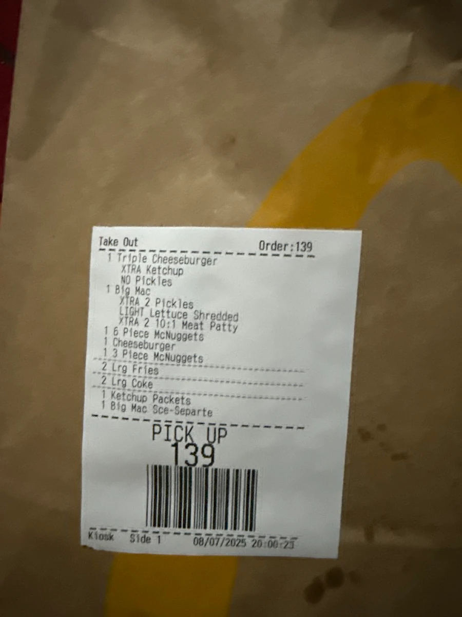Menu, McDonald's Woodville SA