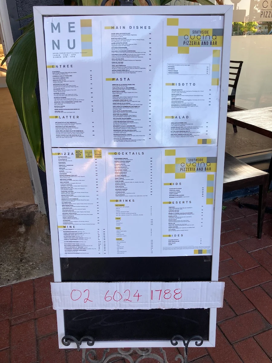 Menu, SouthSide Cucina - Pizzeria and Bar