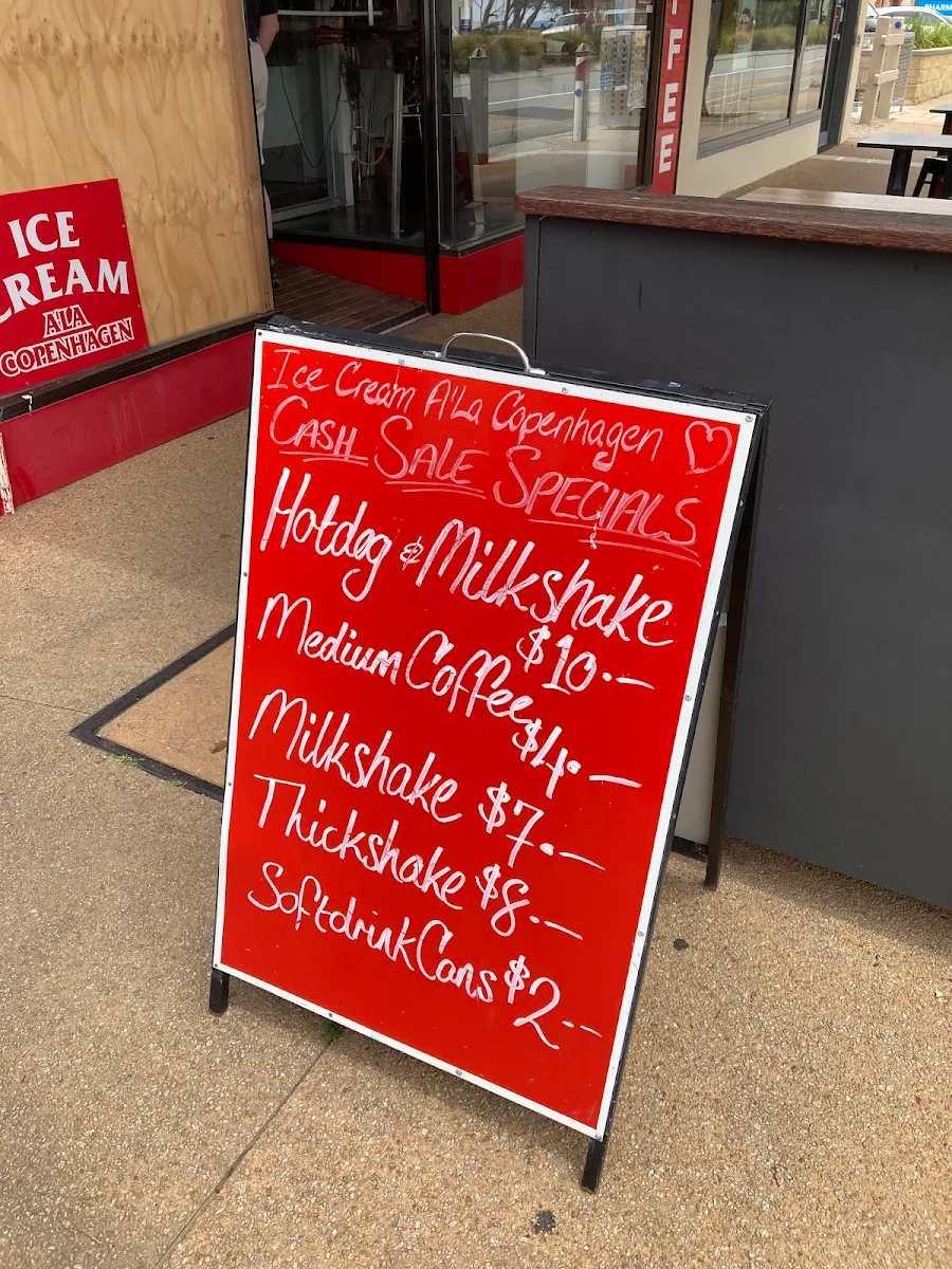 Menu, Ice Cream A'La Copenhagen