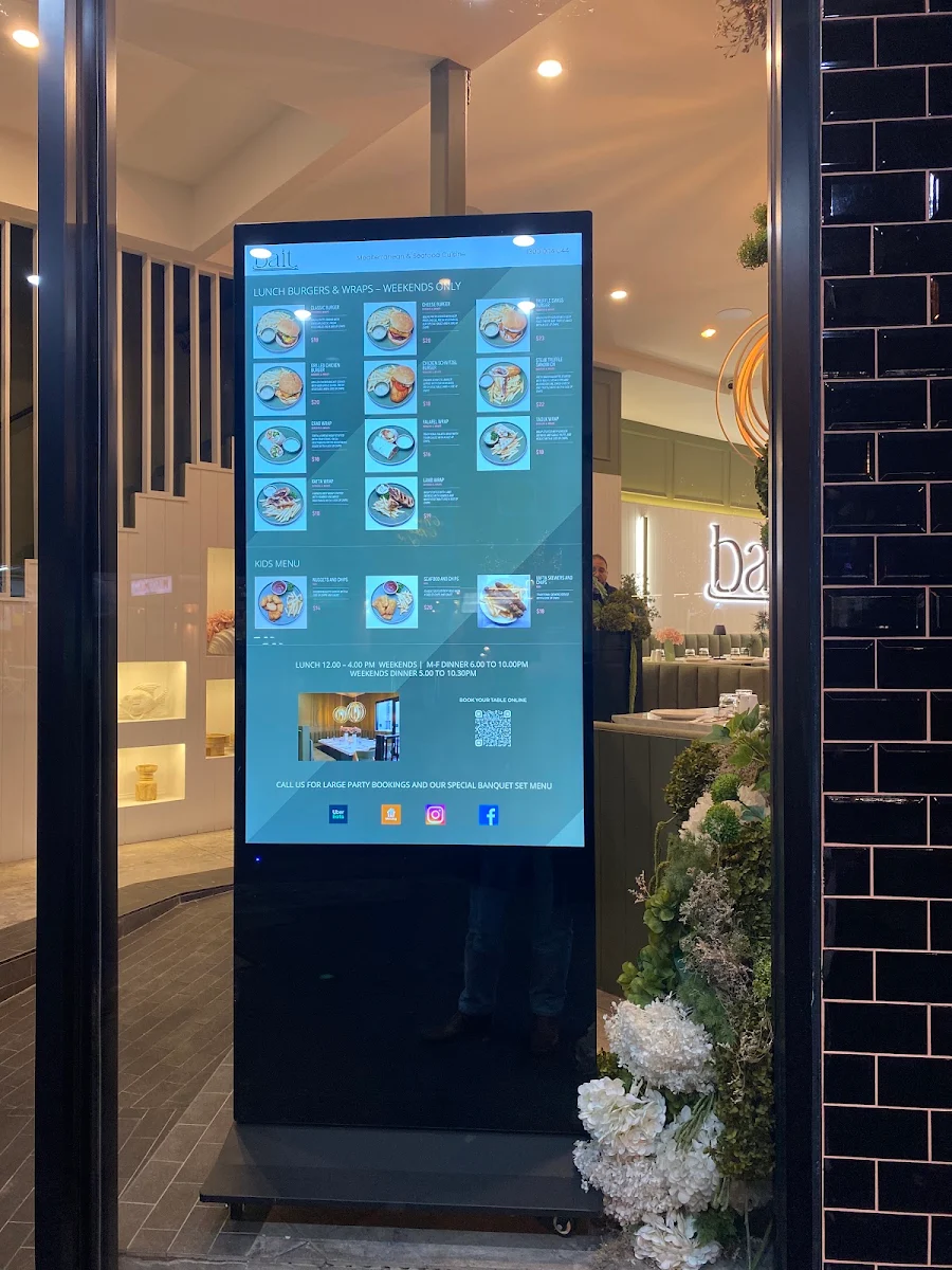 Menu, Bait Restaurant