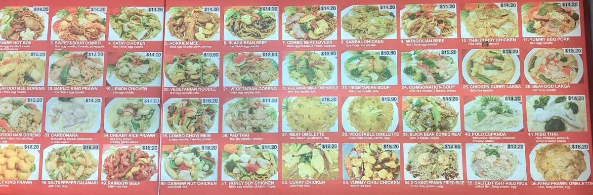 Menu, H Noodle House
