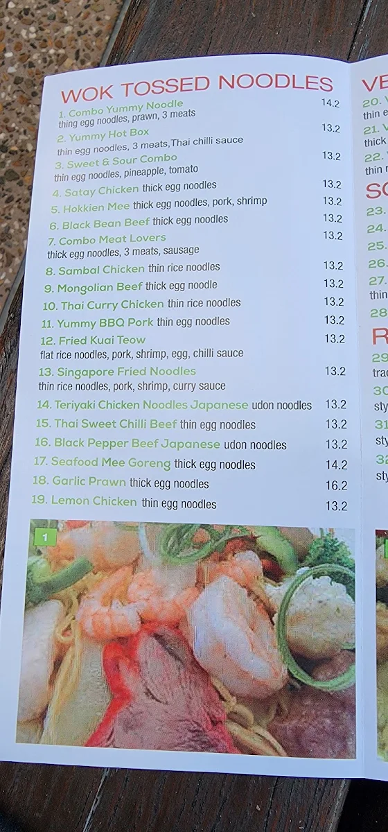 Menu, H Noodle House