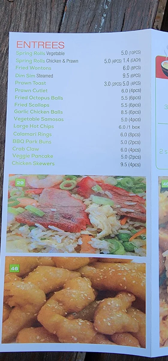 Menu, H Noodle House