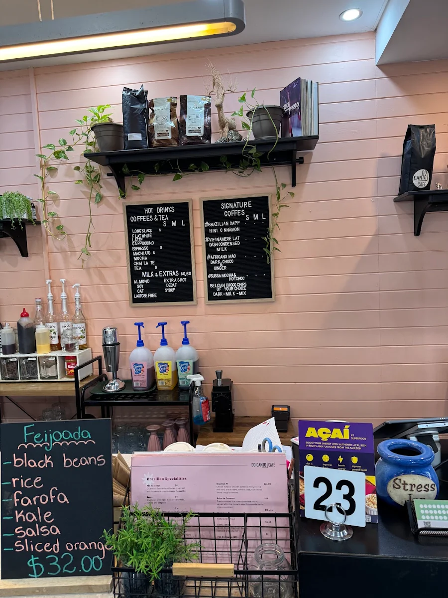 Menu, Do Canto Cafe