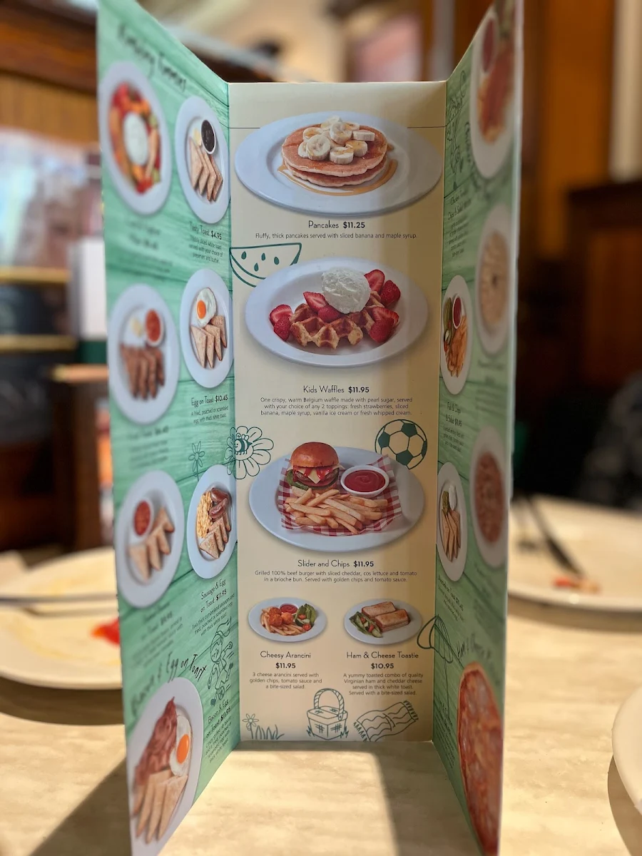 Menu, Dôme Café - Northam