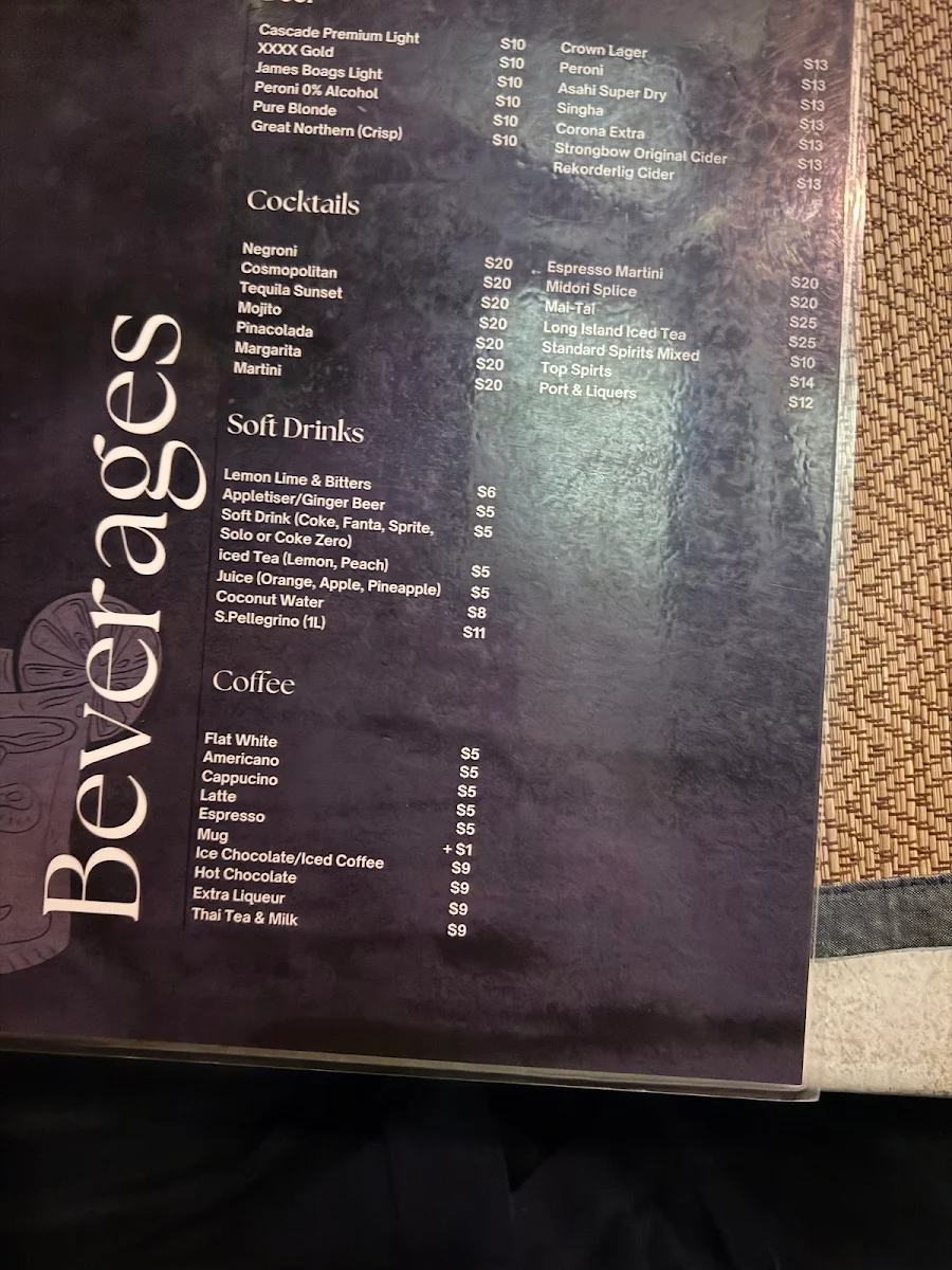 Menu, House Of Siam Thai Restaurant