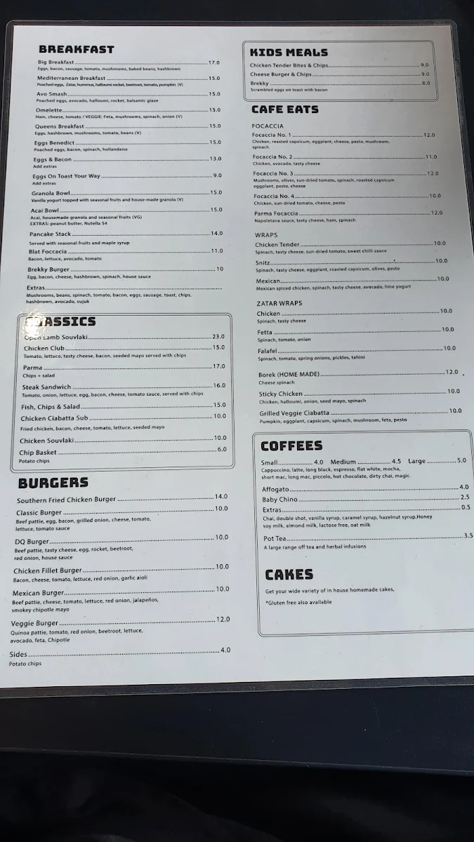 Menu, Dairy Queen