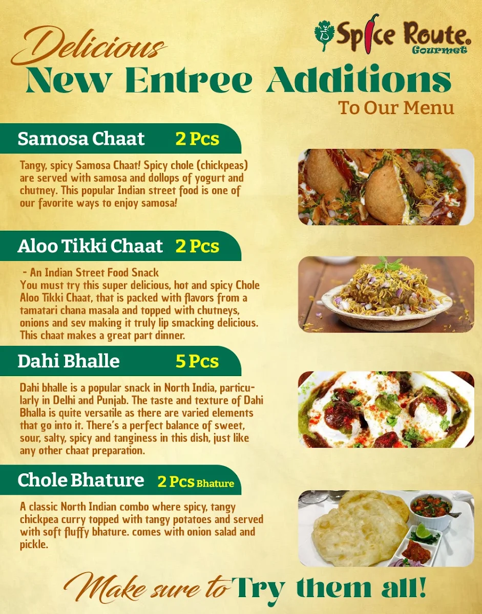 Menu, The Spice Route Gourmet
