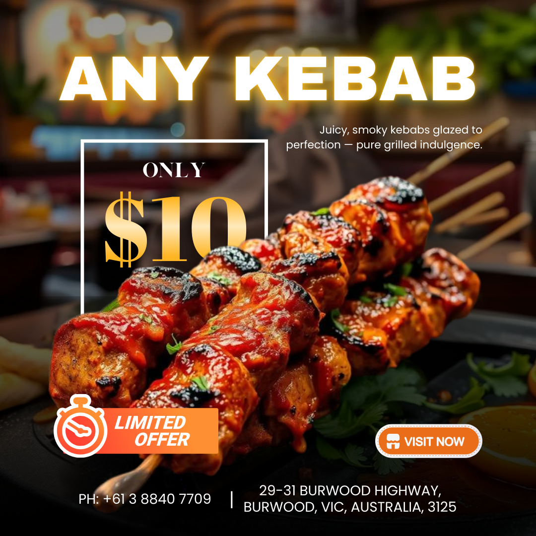 Menu, Aladdin's Kebabs & Pizza Burwood