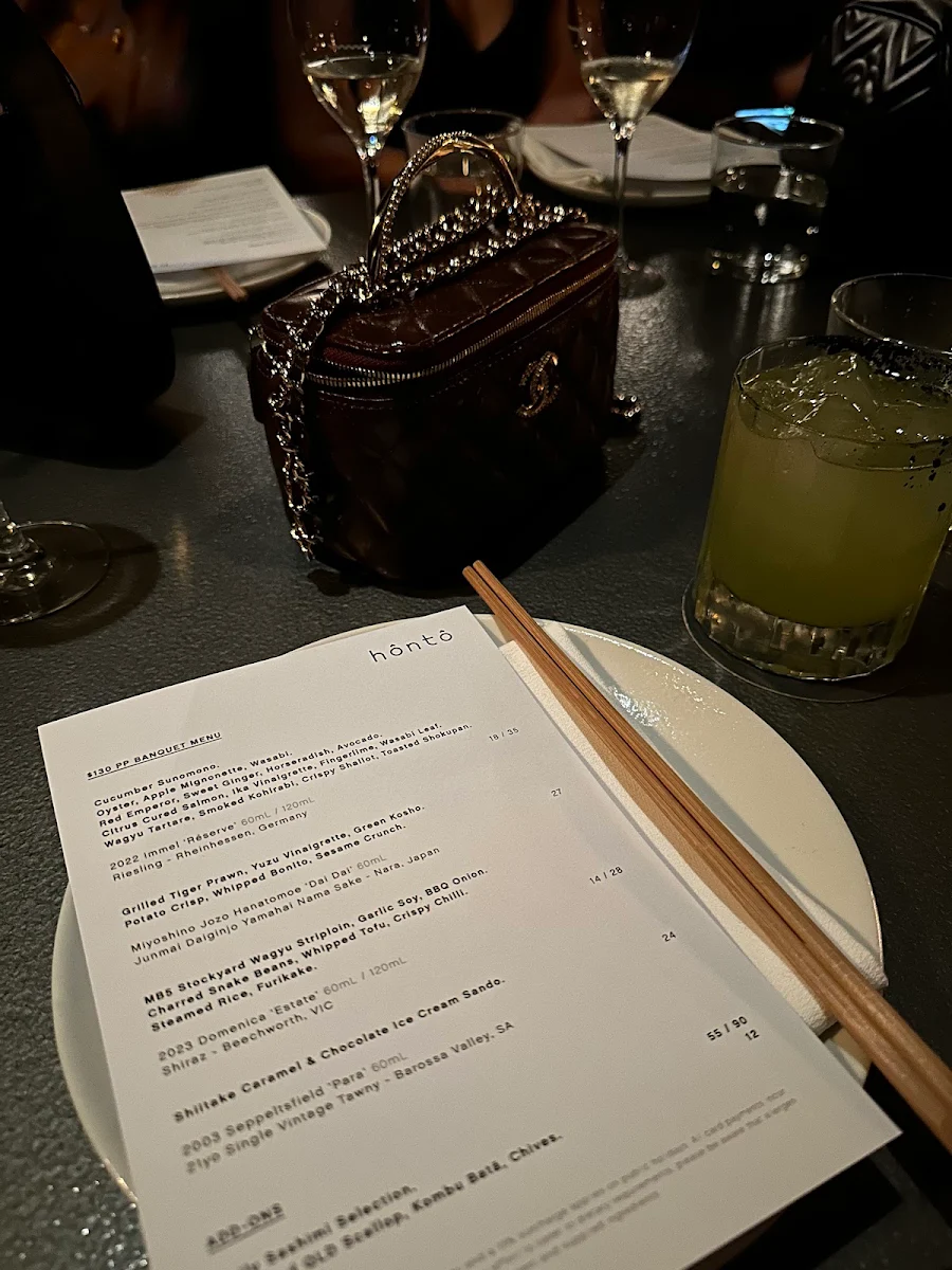 Menu, hôntô