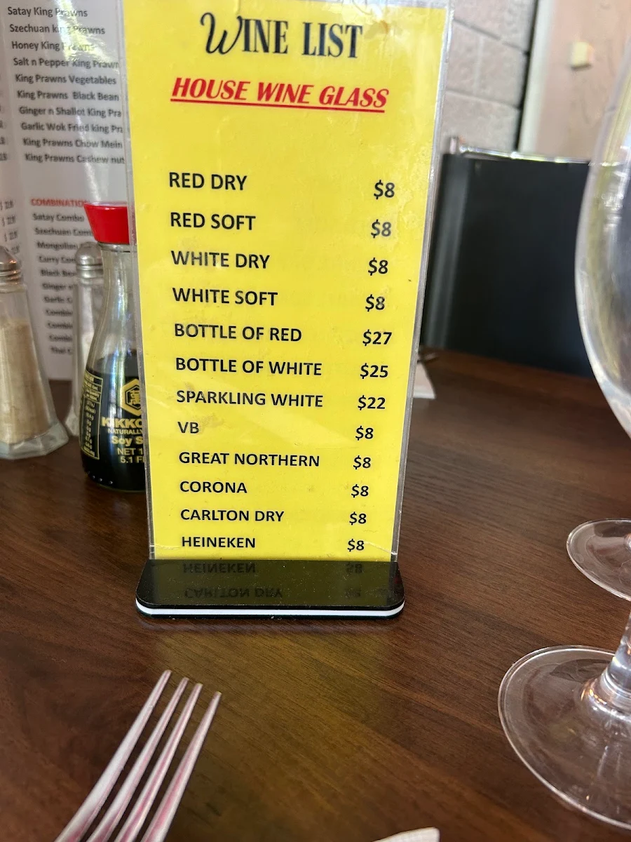 Menu, Mandy's Restaurant