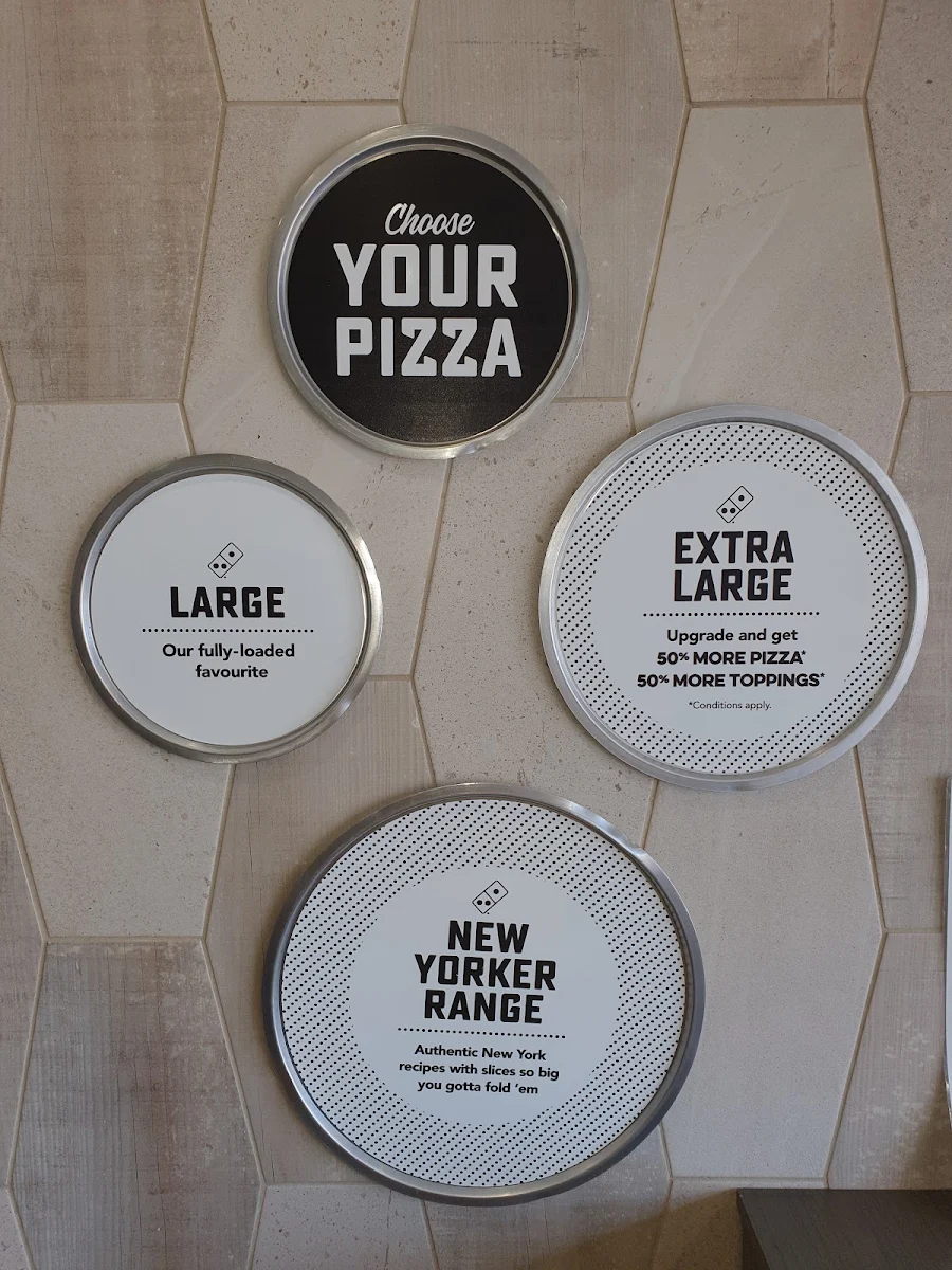 Menu, Domino's Pizza Mcdowall