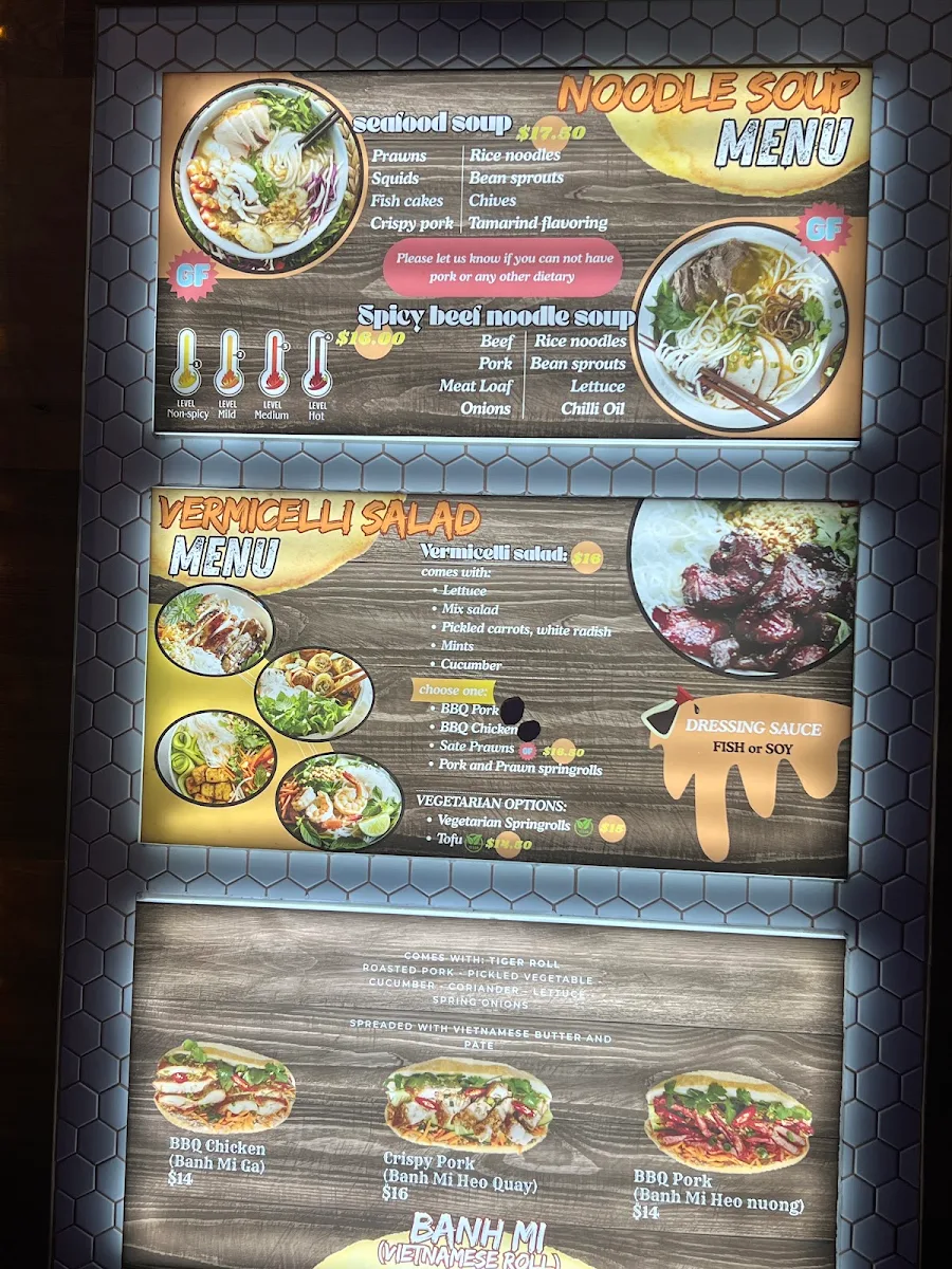 Menu, Bun Tessa