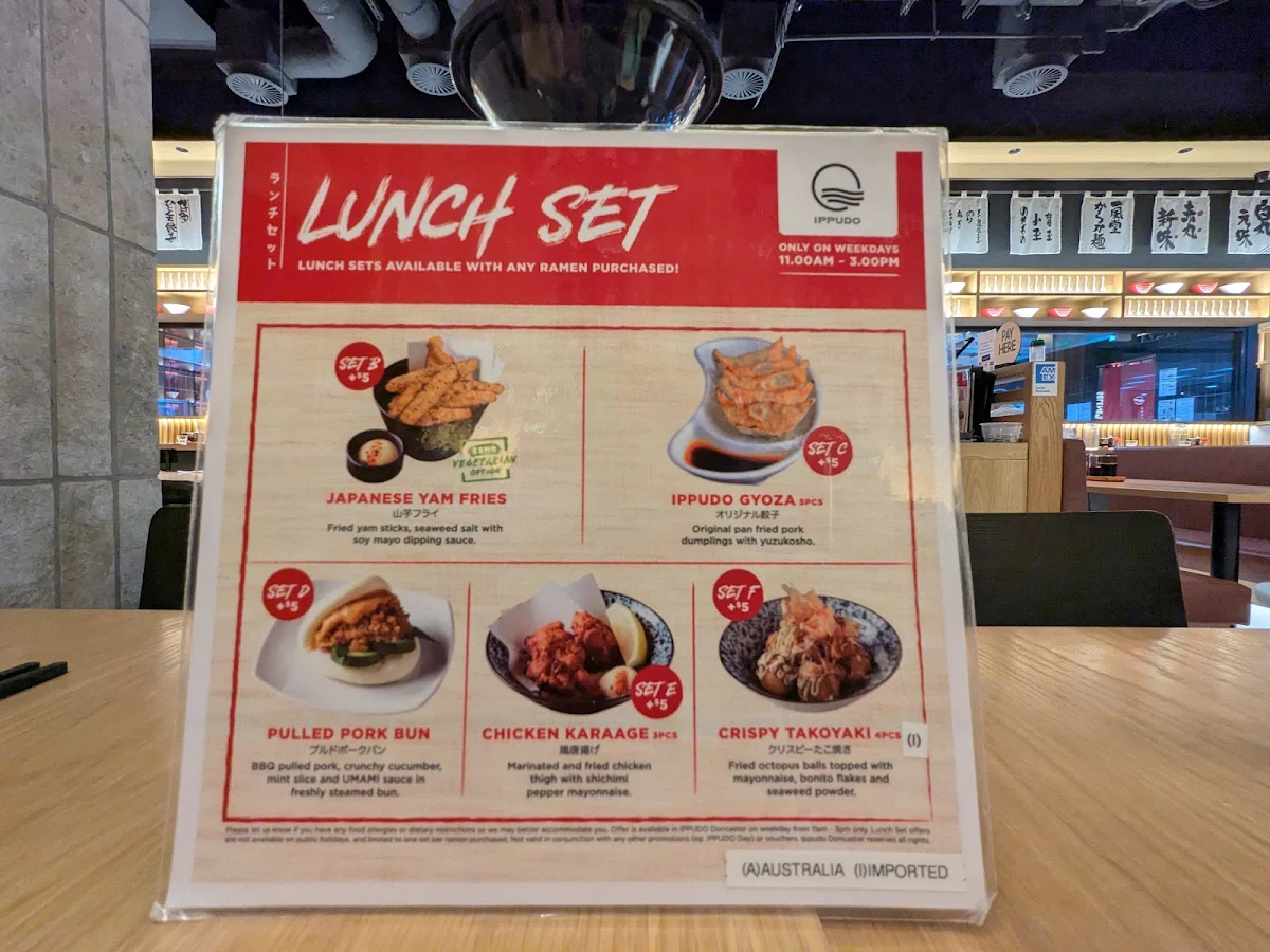 Menu, IPPUDO
