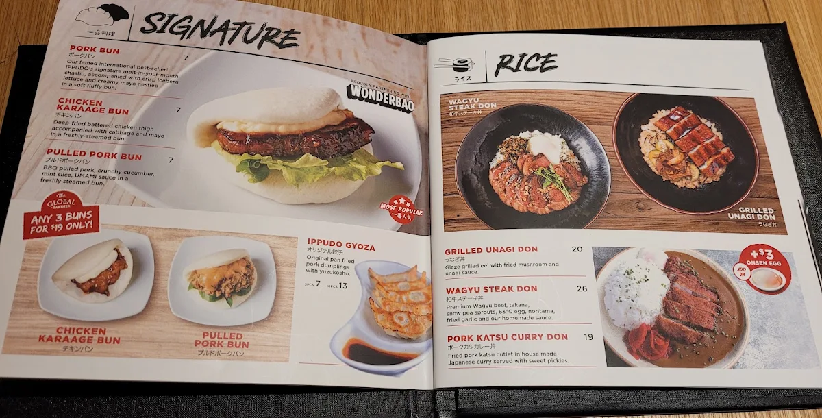 Menu, IPPUDO