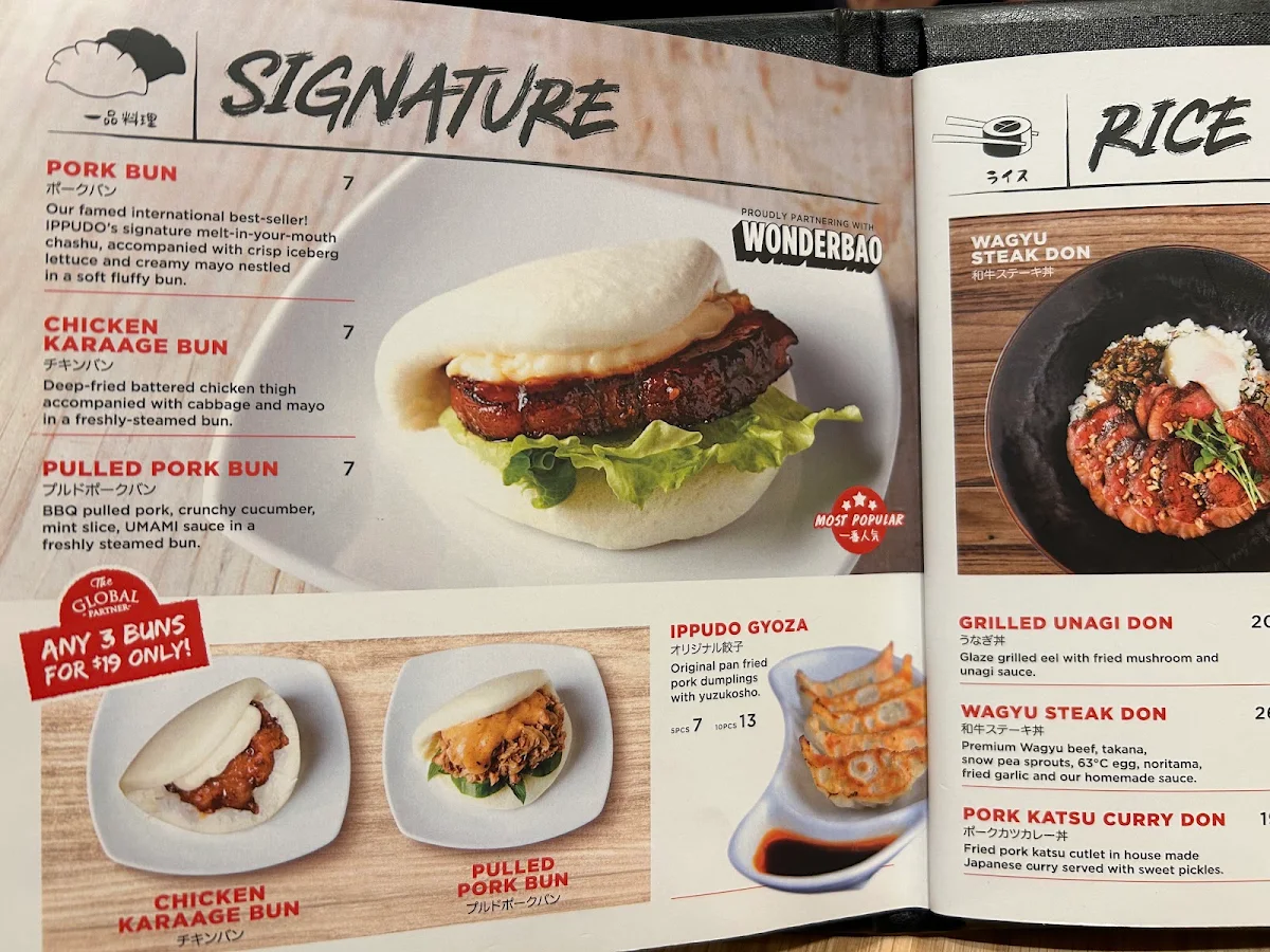Menu, IPPUDO