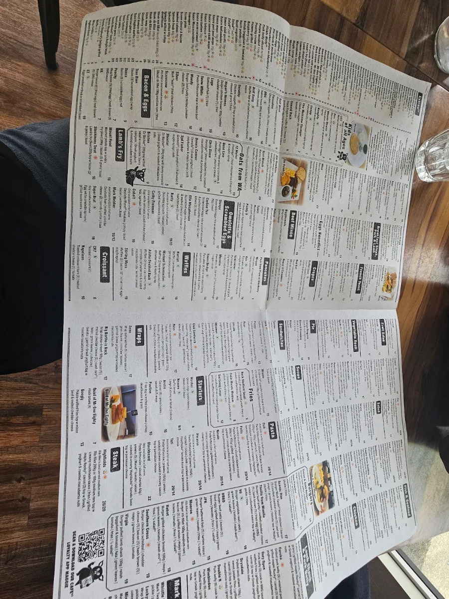 Menu, Cafe 63 Victoria Point
