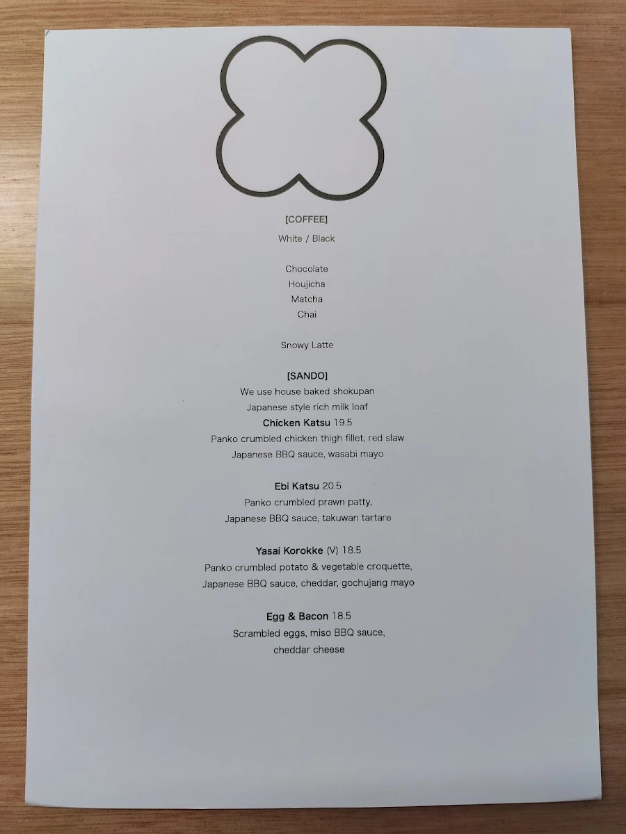 Menu, Cru+ Coffee Roastery