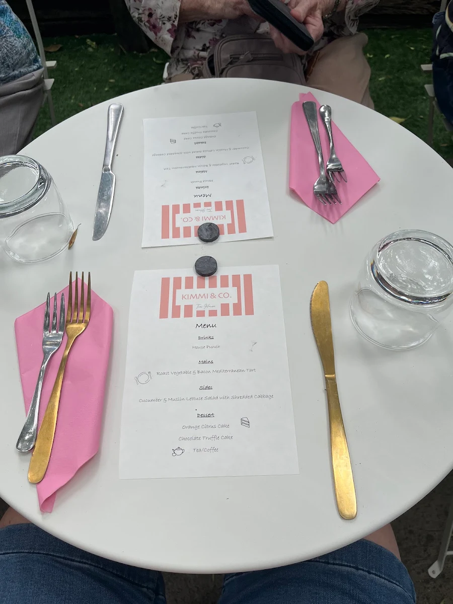 Menu, Kimmi & Co Teahouse
