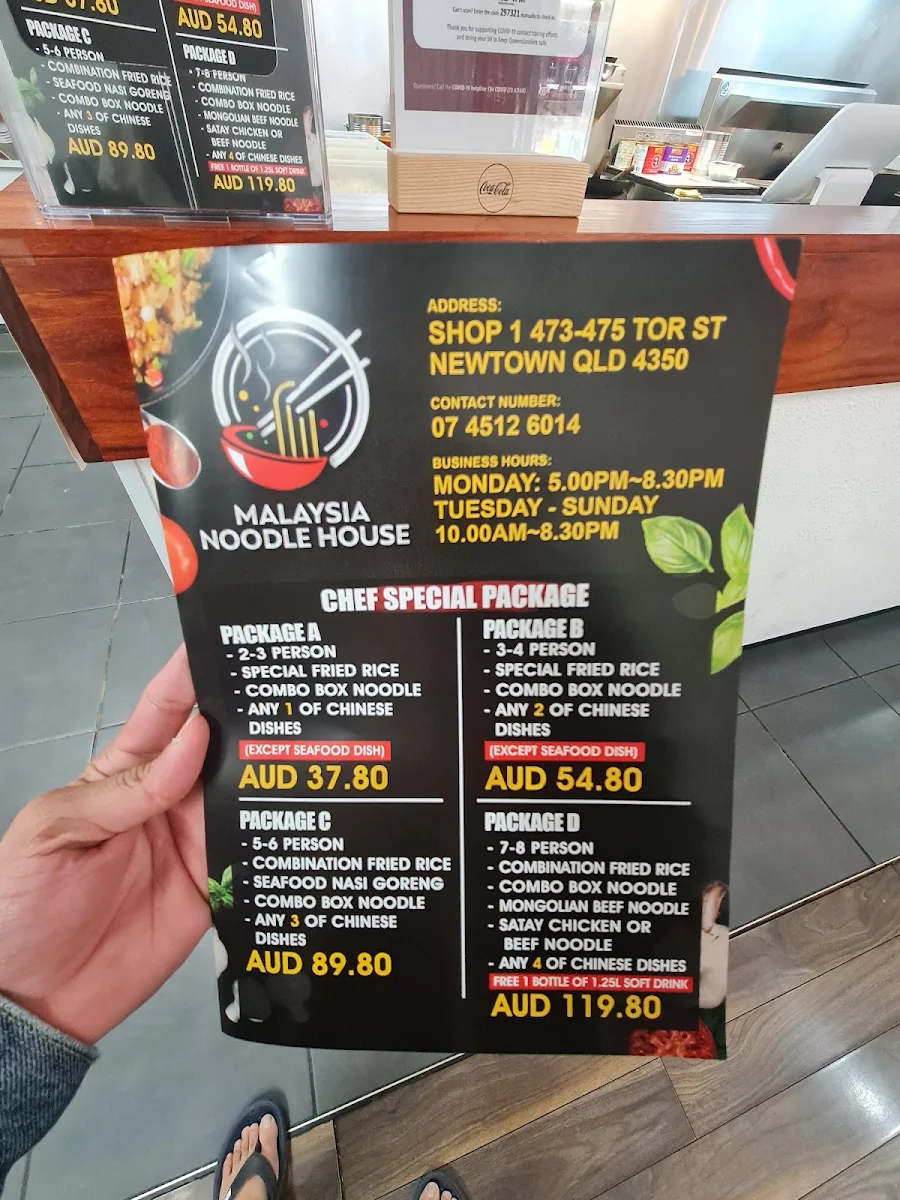 Menu, Malaysia Noodle Boss