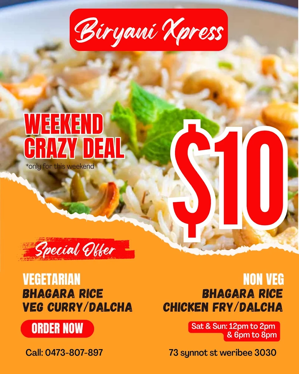Menu, BiryaniXpress