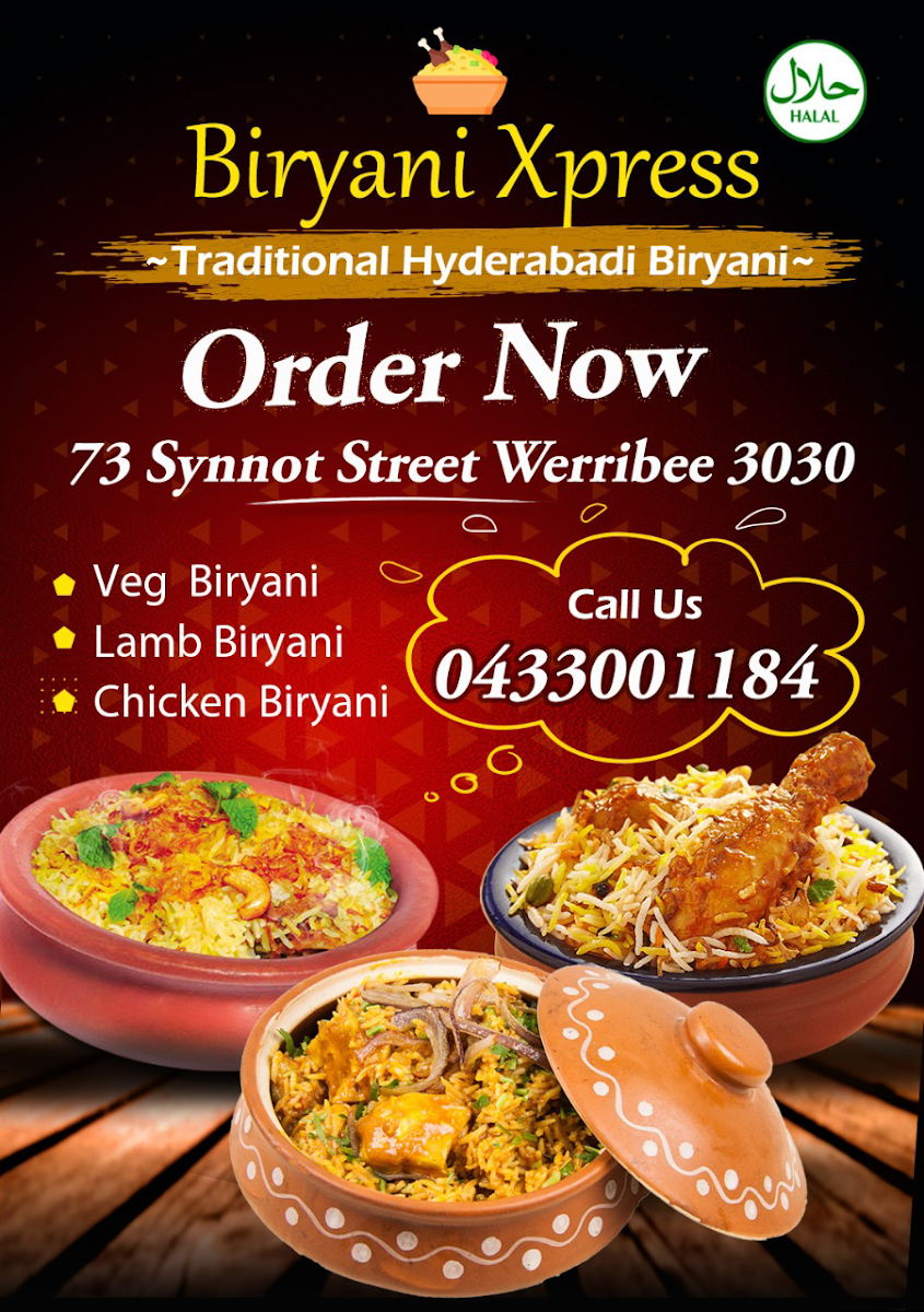 Menu, BiryaniXpress