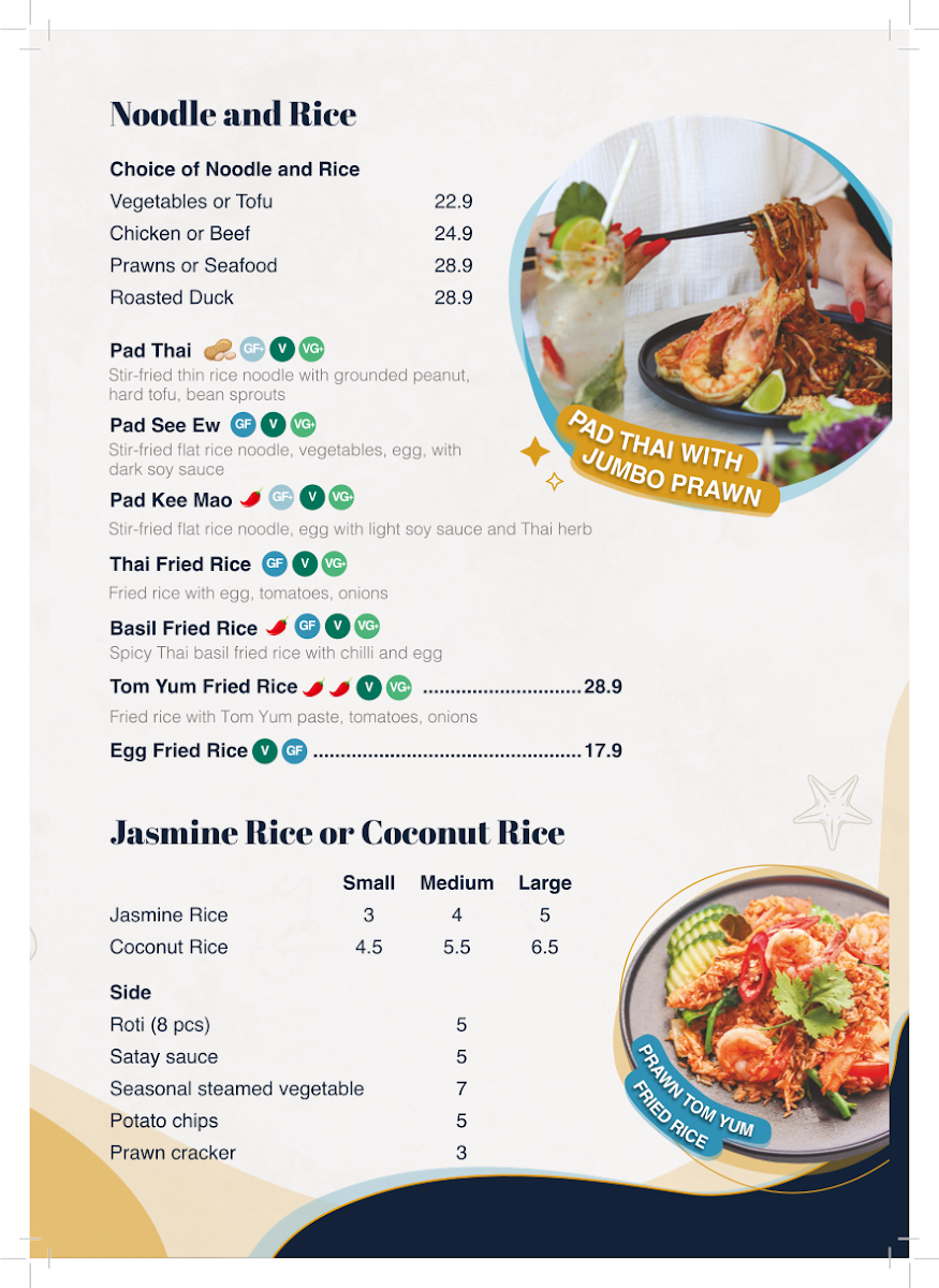 Menu, Copper Spoon Thai Restaurant & Bar